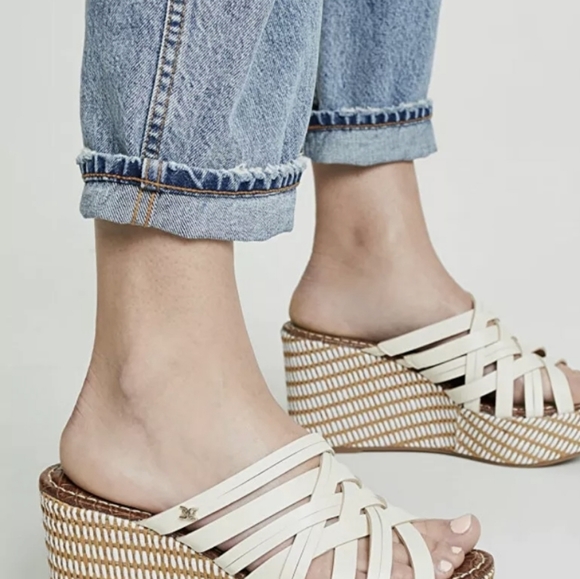 NWOB Sam Edelman Women Devon Ivory Wedge Sandal size 10 - Picture 6 of 6